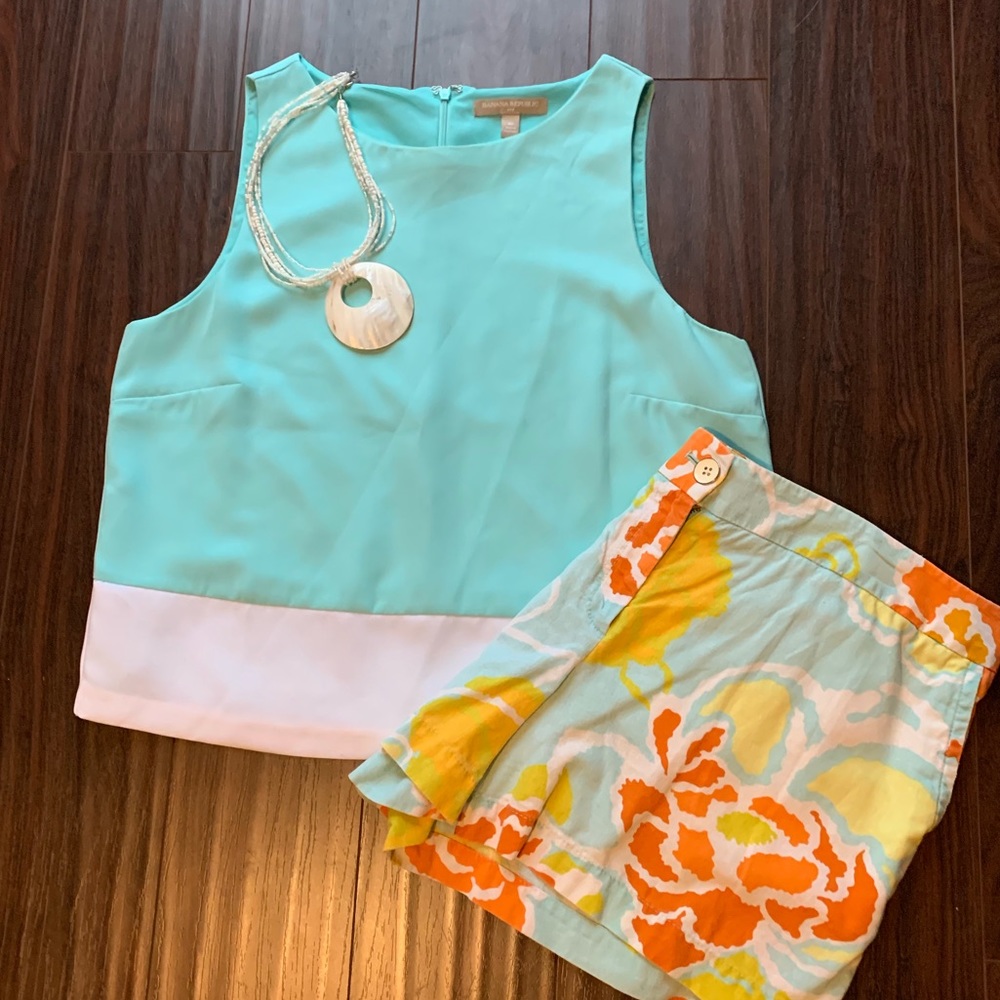 🎉HP🎉 Banana Republic Cropped Dressy Tank Top